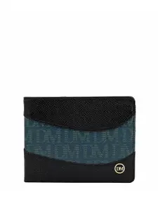 Da Milano Men Colourblocked Leather Two Fold Wallet