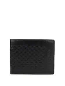 Da Milano Men Textured Leather Two Fold Wallet