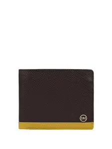 Da Milano Abstract Textured Leather Two Fold Wallet