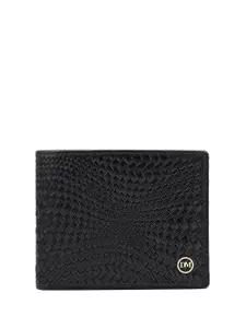 Da Milano Abstract Textured Leather Two Fold Wallet