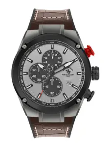 SANTA BARBARA POLO & RACQUET CLUB Men Leather Straps Chronograph Watch SB.3.10001-4