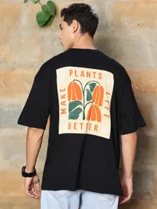 Thomas Scott Graphic Printed Drop-Shoulder Sleeves Oversized Pure Cotton T-shirt