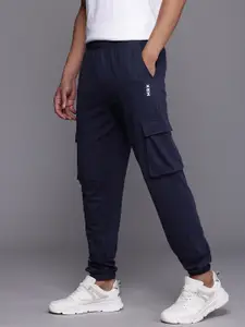 HRX by Hrithik Roshan Typography Printed Anti Odour Cargo Joggers