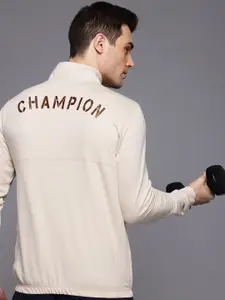 HRX by Hrithik Roshan Mock Collar Typography Printed Training Sweatshirt