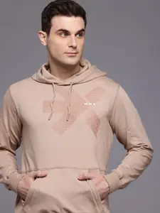 HRX by Hrithik Roshan Brand Logo Printed Hooded Training Sweatshirt