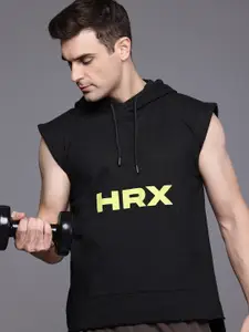 HRX by Hrithik Roshan Printed Hooded Training Sweatshirt