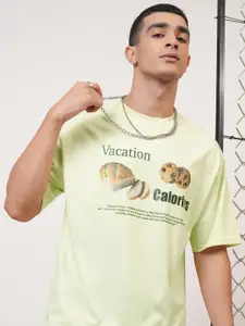 HIGHLANDER Graphic Printed Drop-Shoulder Sleeves Relaxed Fit T-shirt