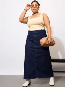 SASSAFRAS Curve Straight Maxi Skirt