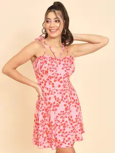 TANDUL Floral Printed Fit & Flare Dress