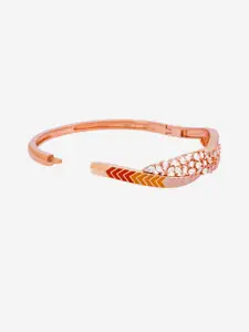Kushal's Fashion Jewellery Rose Gold-Plated Kada Bracelet