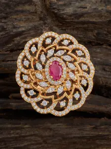 Kushal's Fashion Jewellery Rose Gold-Plated Classic Zircon-Embellished Bridal Studs