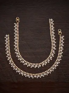 Kushal's Fashion Jewellery Gold-Plated Artificial Stones Anklet