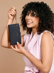 Accessorize Women Textured Zip Around Wallet