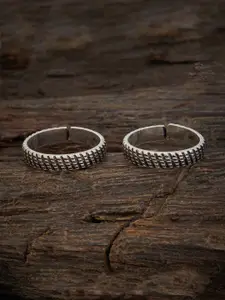 Kushal's Fashion Jewellery Set Of 2 92.5 Pure Silver Rhodium-Plated Toe Rings