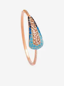 Kushal's Fashion Jewellery Rose Gold-Plated Kada Bracelet