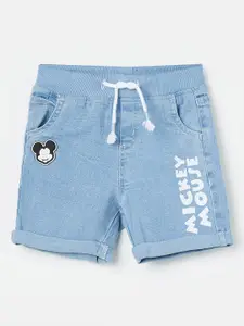 Juniors by Lifestyle Boys Mickey Mouse Printed Denim Shorts
