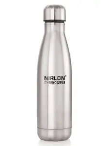 NIRLON Silver-Toned Stainless Steel Double Insulated Wall Vacuum Flask 350 ml