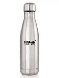 NIRLON Silver-Toned Single Stainless Steel Water Bottle 1 Ltr