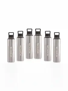 NIRLON Black 6 Pieces Stainless Steel Water Bottles 900 ml Each