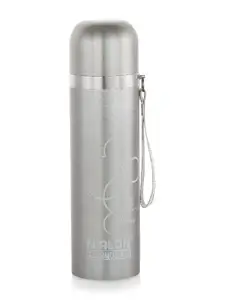 NIRLON Silver-Toned Stainless Steel Flask Water Bottle 500 ml