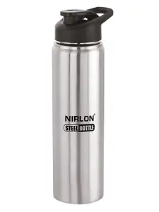 NIRLON Silver-Toned Single Stainless Steel Solid Water Bottle 1L
