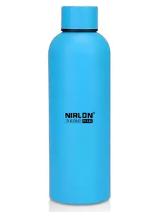 NIRLON Blue Stainless Steel Double Wall Vacuum Insulated Flask Water Bottle 500 ml