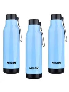 NIRLON Blue 3 Pieces Stainless Steel Solid Water Bottle