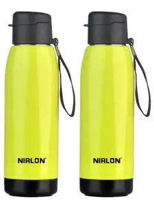 NIRLON Green 2 Pieces Stainless Steel Solid Water Bottle 750 ml