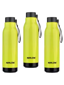 NIRLON Green 3 Pieces Stainless Steel Water Bottle 480 ml Each