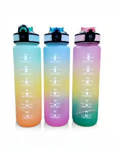 NIRLON Blue & Pick Single Plastic Colourblocked Water Bottle 1 ltr