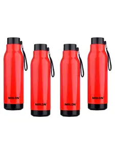 NIRLON Loki Red 4 Pieces Stainless Steel Water Bottles 480ml Each