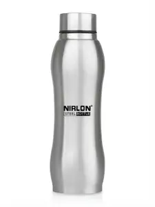 NIRLON Silver-Toned Single Wall Stainless Steel Water Bottle 750 ML