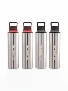 NIRLON Silver-Toned 4 Pieces Stainless Steel Water Bottle 900 ml