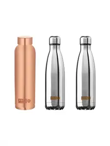 USHA SHRIRAM Copper Toned & Silver Toned 2 Pieces Double Wall Vacuum Water Bottles
