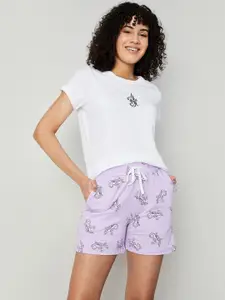 Ginger by Lifestyle Printed Cotton T-shirt With Shorts