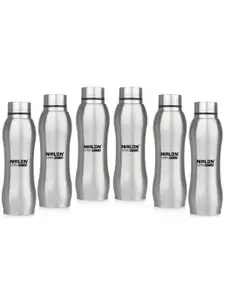 NIRLON Silver-Toned 6 Pieces Stainless Steel Water Bottle 1L