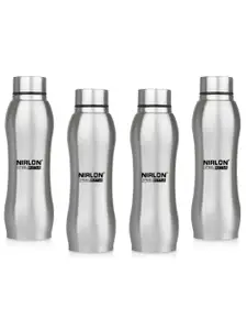 NIRLON Silver-Toned 4 Pieces Stainless Steel Water Bottle 1 L