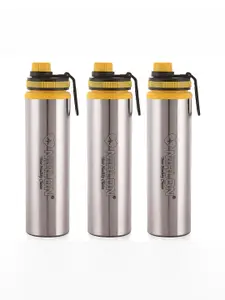 NIRLON Silver-Toned 3 Pieces Stainless Steel Water Bottle 900 ml
