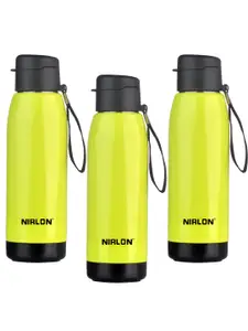 NIRLON Green 3 Pieces Stainless Steel Water Bottles 750 ml Each