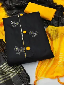 LeeliPeeri Designer Ethnic Motifs Embellished Unstitched Dress Material