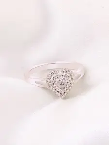 HIFLYER JEWELS Stones studded Heart Shape Ring