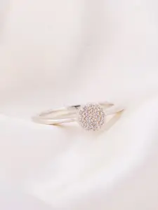 HIFLYER JEWELS 925 Sterling Silver Zircon Gemstone Studded Ring