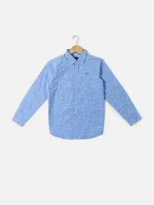 Allen Solly Junior Boys Slim Fit Printed Cotton Casual Shirt