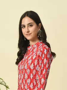 GLOWWORLD Ethnic Motifs Printed Straight Kurta