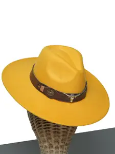 CHOKORE Men Fedora Hat With Ox Head Belt