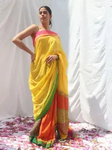 Chidiyaa Colourblocked Woven Design Saree