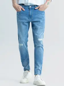 Snitch Men Blue Skinny Fit Mildly Distressed Stretchable Jeans