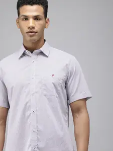 Van Heusen Sport Slim Fit Micro Ditsy Printed Pure Cotton Casual Shirt