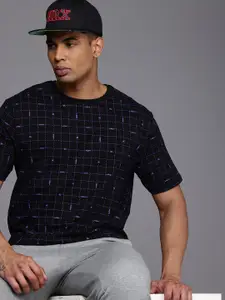 HRX by Hrithik Roshan Printed Drop-Shoulder Sleeves Pure Cotton Relaxed Fit T-shirt