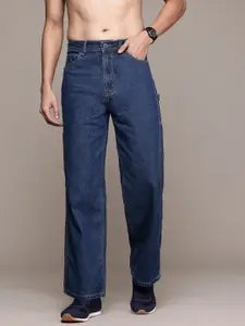 The Roadster Lifestyle Co.Men Soft Functional Pure Cotton Wide Leg Jeans